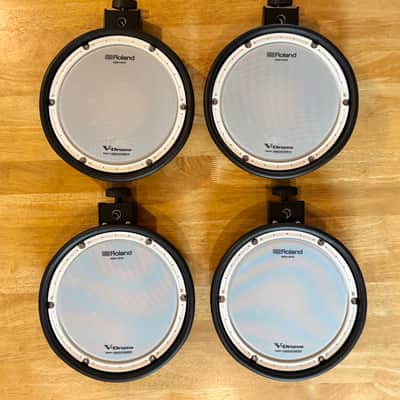 NEW 4X Roland PDX-8 8 inch Dual Zone Mesh Drum Pads Trigger-Black VDrum TD17 TD1 image 1