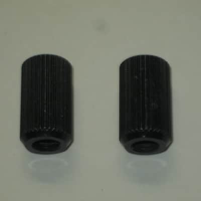 ONE pair of rarely used (rarely handled) Gibson BLACK GLOSS Finish STUDS (aka Mounting Pieces) and Black Finish ANCHORS (aka Inserts) for PTTP BLACK GLOSS Finish Stop Bar Tailpiece (Tailpiece NOT included) came off of a 2000 LP Gothic (NO guitar) image 5