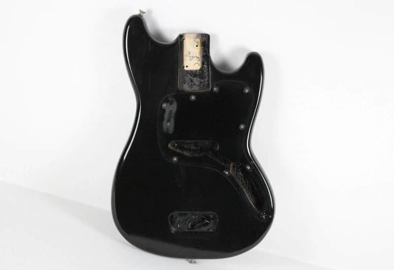 1977 Vintage Fender Musicmaster Bass Original Black Finish BODY ~CLEAN~ USA 1970s image 1