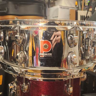 Premier XPK Drum Kit Wine Red w/ Tom Stands - 10" / 12" / 14" / 20” image 2