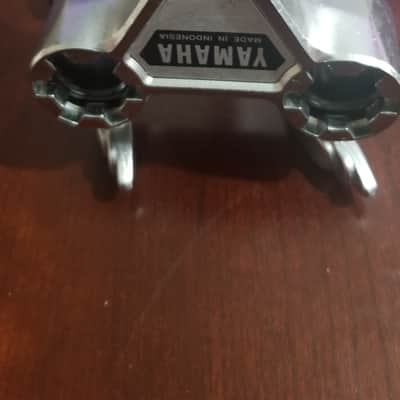 2 Yamaha triple hole mount system for tom or cymbal arm 3 hole receiver 2000s - Chrome image 2