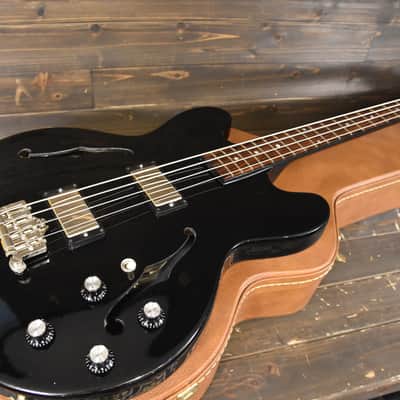 Gibson ES-335 Memphis Bass 4 string 2013 Black Hollow Body w Hard Case / COA image 20