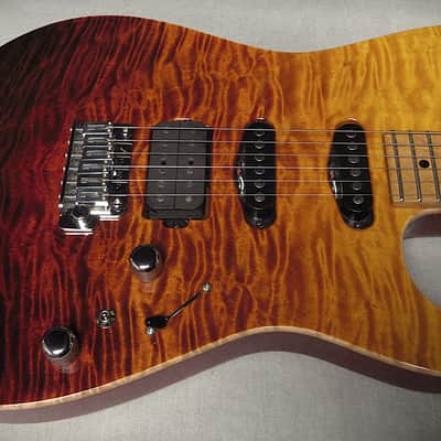 Tom Anderson Guitarworks Drop Top 2022 Fire Wipeout with binding image 3