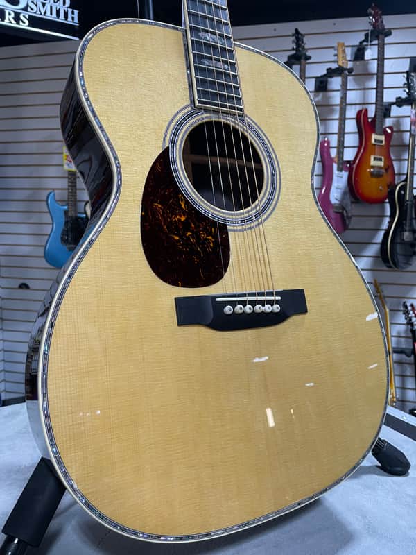 Martin OM-45 Left Handed Acoustic Guitar - Natural w/OHSC & PLEK*D #079 image 1