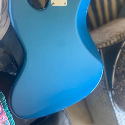 Bacchus '62 Fretless Jazz Bass Replica early 2000s(?) - Lake Placid Blue Metallic image 3