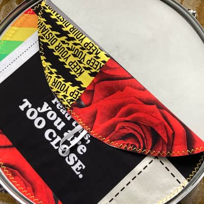 14" reversible Drum Bunny cloth drum cover - partial mute - dampener - compare to Drum Tortillas, Quesadilla, Big Fat Snare image 4