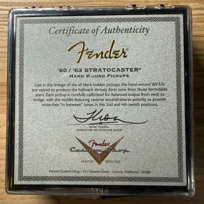Fender Custom Shop Hand Wound '60/63 Stratocaster Pickups 2021 - Present - White image 1