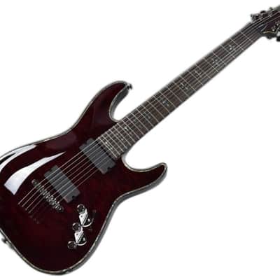 Schecter Hellraiser C-7 Electric Guitar Black Cherry image 1