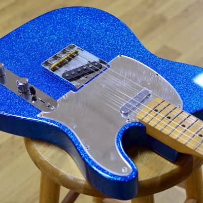 Fender Artist J Mascis Telecaster Bottle Rocket Blue Flake Electric Guitar Deluxe Gig Bag image 3
