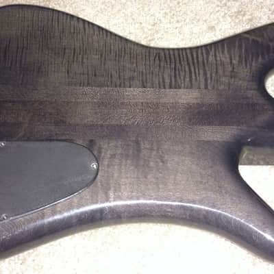 Left Handed Spector NS4CRFM Early-mid 90s Transparent Black image 5