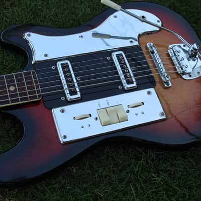 RARE Vintage 1964 Teisco Del Rey VN-2 Baritone Electric Guitar MIJ made in Japan All Original! image 16
