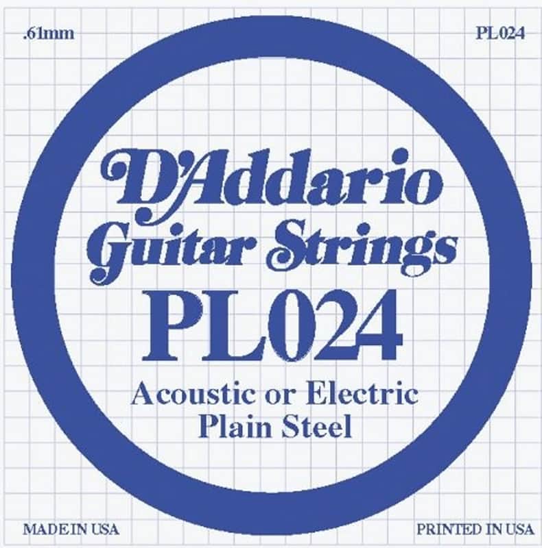 D'Addario Single Plain Steel .024 String image 1