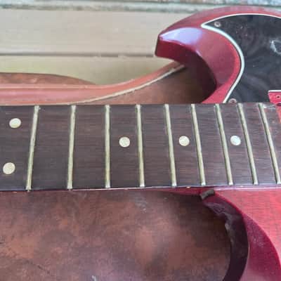 Vintage 1962 Gibson EB-0 Bass Guitar Husk Project w/ Original Softshell Case! image 12