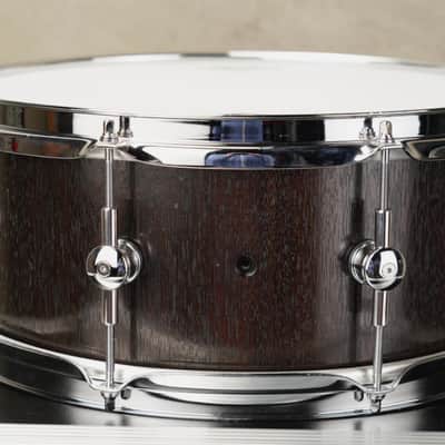 Sugar Percussion 14x6 Mahogany (Black Dyed) stave snare drum image 4