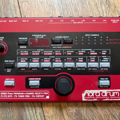 Nord Drum 2 6-Channel Modeling Percussion Synthesizer // RARE!! // 2014 - 2016 - Red image 2