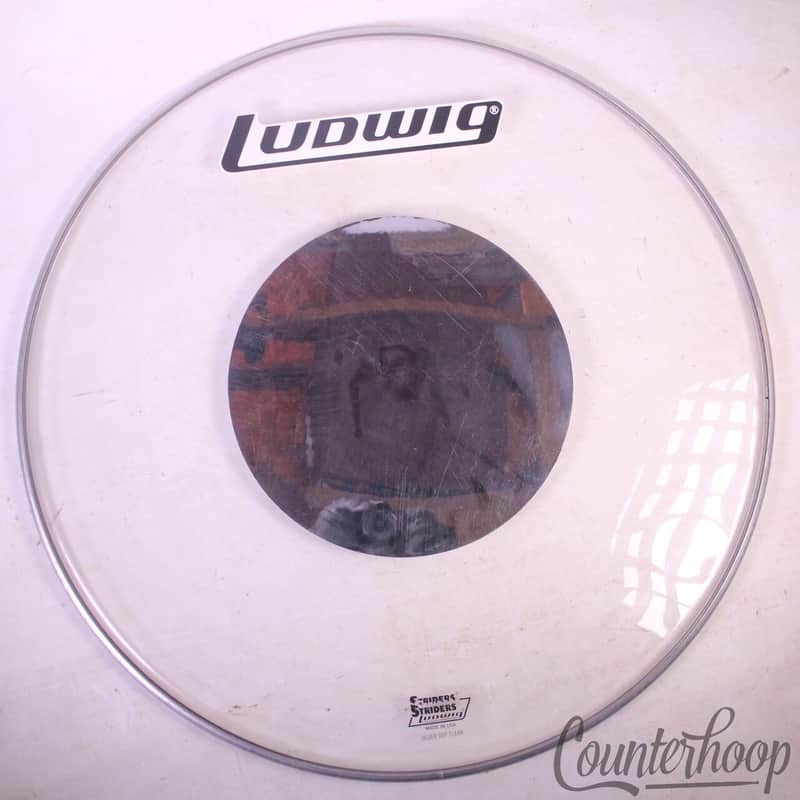 *Ludwig 24"Silver Dot Clear Bass Drum Head Striders Resonant/Batter Vintage 70s* image 1