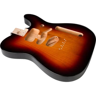 Genuine Fender Deluxe Series Telecaster SSH Alder Body Modern Bridge Mount, 3-Color Sunburst image 2