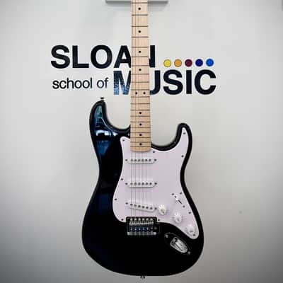 Squier Sonic Stratocaster - Black w/ Maple FB image 6
