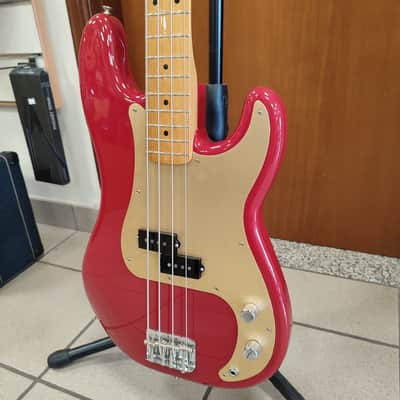 Fender Vintera '50s Precision Bass with Maple Fretboard 2019 - Present - Dakota Red image 2