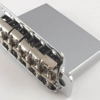 Fender® Mex Strat Chrome Bridge Assembly~2 3/16"-2 7/32" Big Block~Brand New image 4