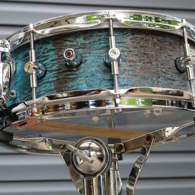 HHG Drums Super-muff Seamless Copper Snare Drum 2022 Natural Patina Copper image 4