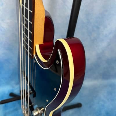 Fender AJB-M Aerodyne Jazz Bass Medium Scale Old Candy Apple Red, MIJ image 12