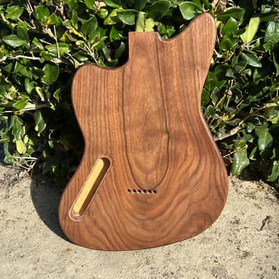 SHC - Jazzmaster style - Reclaimed Americana -single piece antique Cypress and walnut image 2