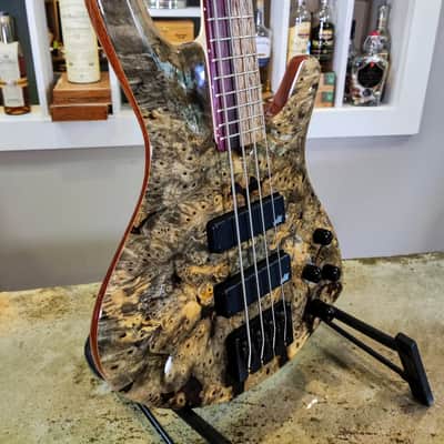 Roscoe Century Custom Buckeye Burl Top 4-String Bass image 2
