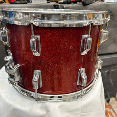 Rogers 10" deep X 14" head Marching Snare Drum (175-1265) 60's - Red Sparkle Bild 3