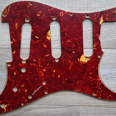 62 Fender Stratocaster celluloid tortoise pickguard AVRI USA 1960 thru 1962 strat guard image 22