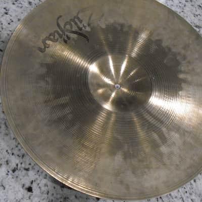 19" 80s pre serial engraved stamp Avedis Zildjian Medium Crash Cymbal 1860g image 5