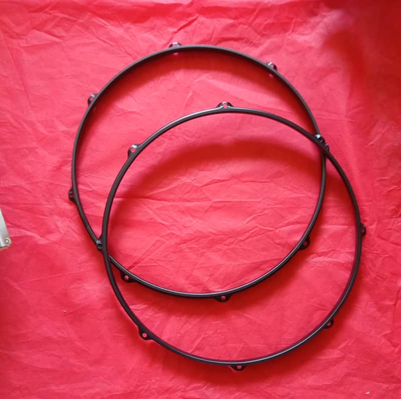 Ultra Rare Vintage 1980s Sonor Hi-Tech 16" Hoops / Rims (Pair) - Special Order from Sonor Lite image 1