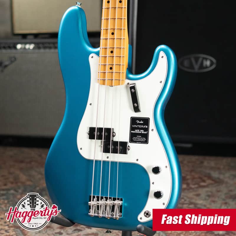 Fender Vintera III Late '60s Precision Bass - Lake Placid Blue with Gig Bag image 1