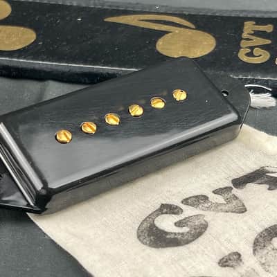 General Vintage Tone  NOS Dog Ear pickup 1957 / 1961  Dogear P90 for Les Paul Junior  Cab black cover image 8
