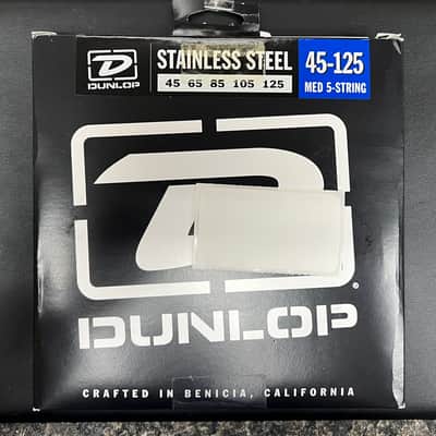 Dunlop DBS45125 Medium Stainless Steel 5-String Bass Strings (45-125) image 1