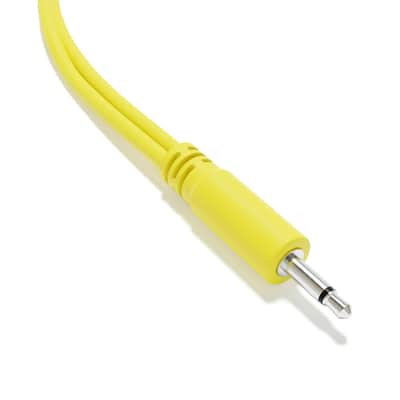 ExcelValley [Yellow] 5-Pack - Mono Splitter Y Patch Cables - TS 3.5mm 1/8" Eurorack Synth Synthesizer image 4