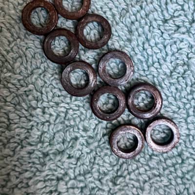 Slingerland Lot of  10 Vintage Torpedo Bass Drum T Tension 4 1/4” Rods 60s - Chrome image 12