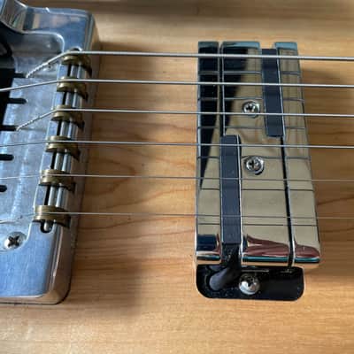 Jackson SlideKing LS Lap Steel with a 3 strings palm bending lever - Natural, no legs, felt fabric on the back side image 13