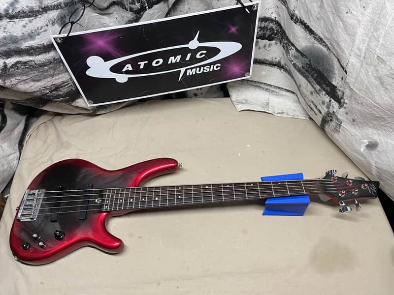 Heartfield DR Series DR-5 5-string Bass Aguilar Preamp MIJ Made In Japan Red/Black image 1
