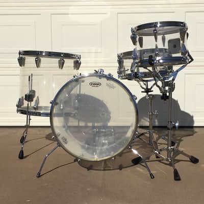 7 piece Vintage Zickos Clear Acrylic Drum Set  w/ matching Snare image 22