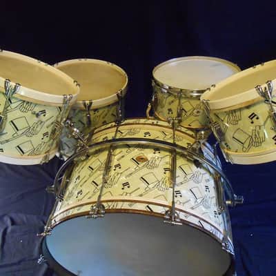Ludwig and Ludwig Top Hat and Cane, Swing Sensation,  1940s Original Drum Set image 1
