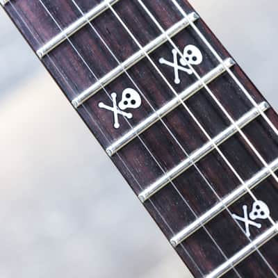 ESP LTD KH-202 LH Kirk Hammett Signature Skull-and-Bones Inlays Black Electric Guitar image 10