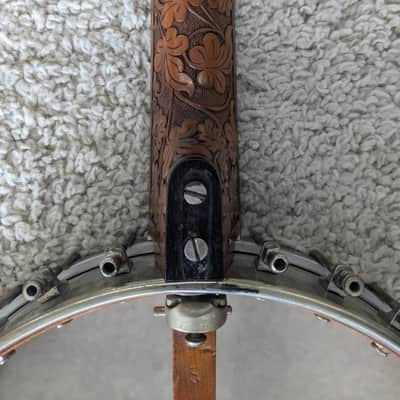 1899 S.S. Stewart Special Thoroughbred 5 string Open Back Banjo with hard case image 5