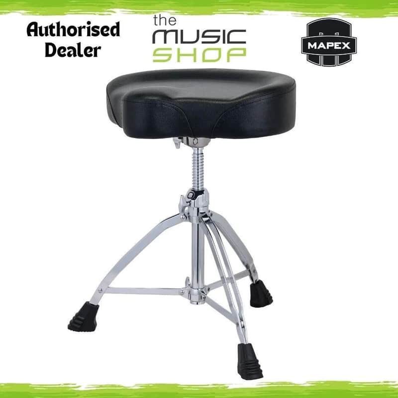 Mapex 800 Series Saddle Style Drum Throne, Threaded Rod Adjustable Stool - T855 image 1