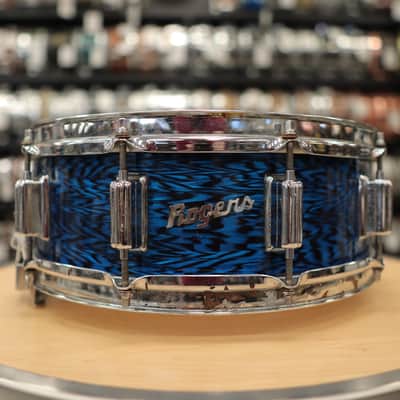 1969 Rogers Dyna-Sonic Wood 5x14" Snare Drum (Blue Onyx) image 2