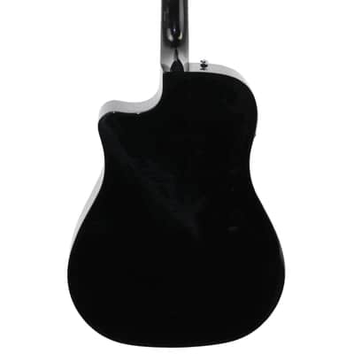 Fender CD-60SCE Solid Top Dreadnought Acoustic-Electric Guitar - Black image 2