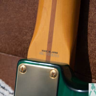 1993 Fender ST57G-65 '57 Stratocaster Reissue - Translucent Green w Gold Hardware - Made in Japan (FujiGen) Pro Set Up w Perfect Frets/Action/Intonation! image 6