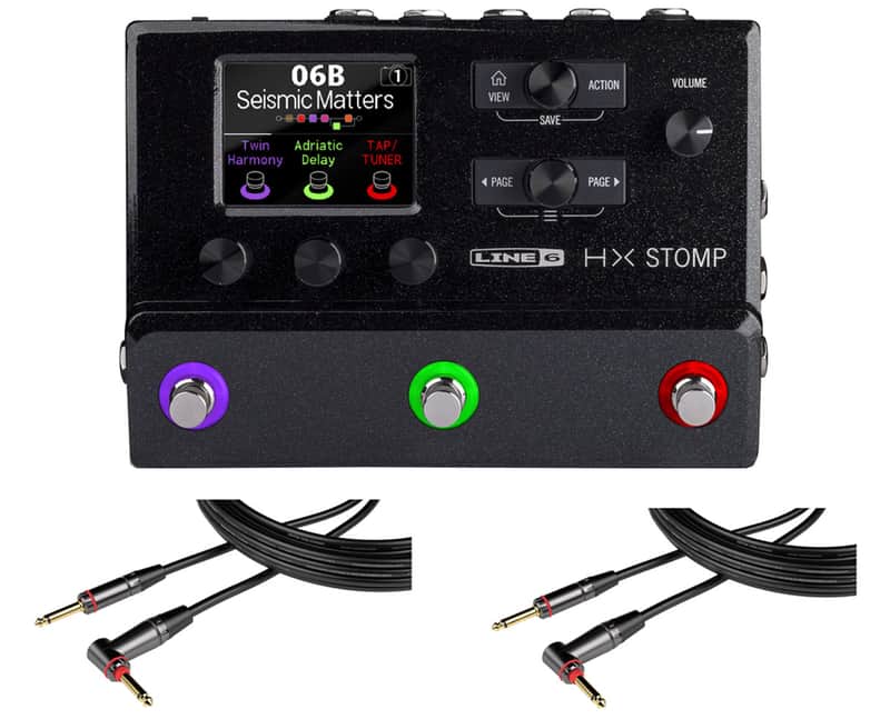 Line 6 HX Stomp + 2x Gator 20' RA Instrument Cable image 1
