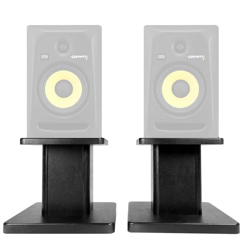 Rockville 8” Black Studio Monitor Speaker Stands For KRK ROKIT 6 G3 Monitors image 1
