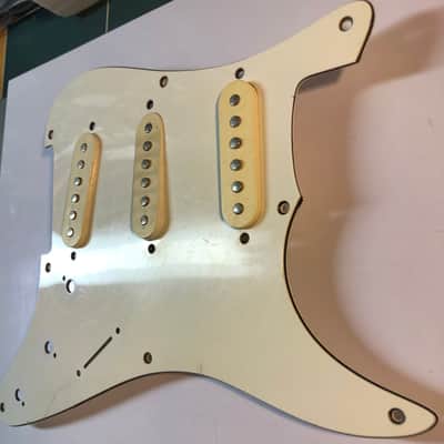 Semi-Loaded Stratocaster Style Pickguard Aged White 80’s-90’s? image 3